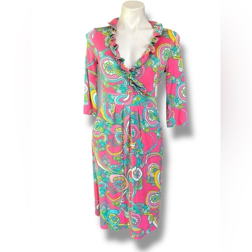 Lilly Pulitzer Shell We Dance Ruffled Wrap Dress XS